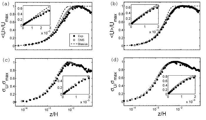 Mean horizontal velocity and standard deviation